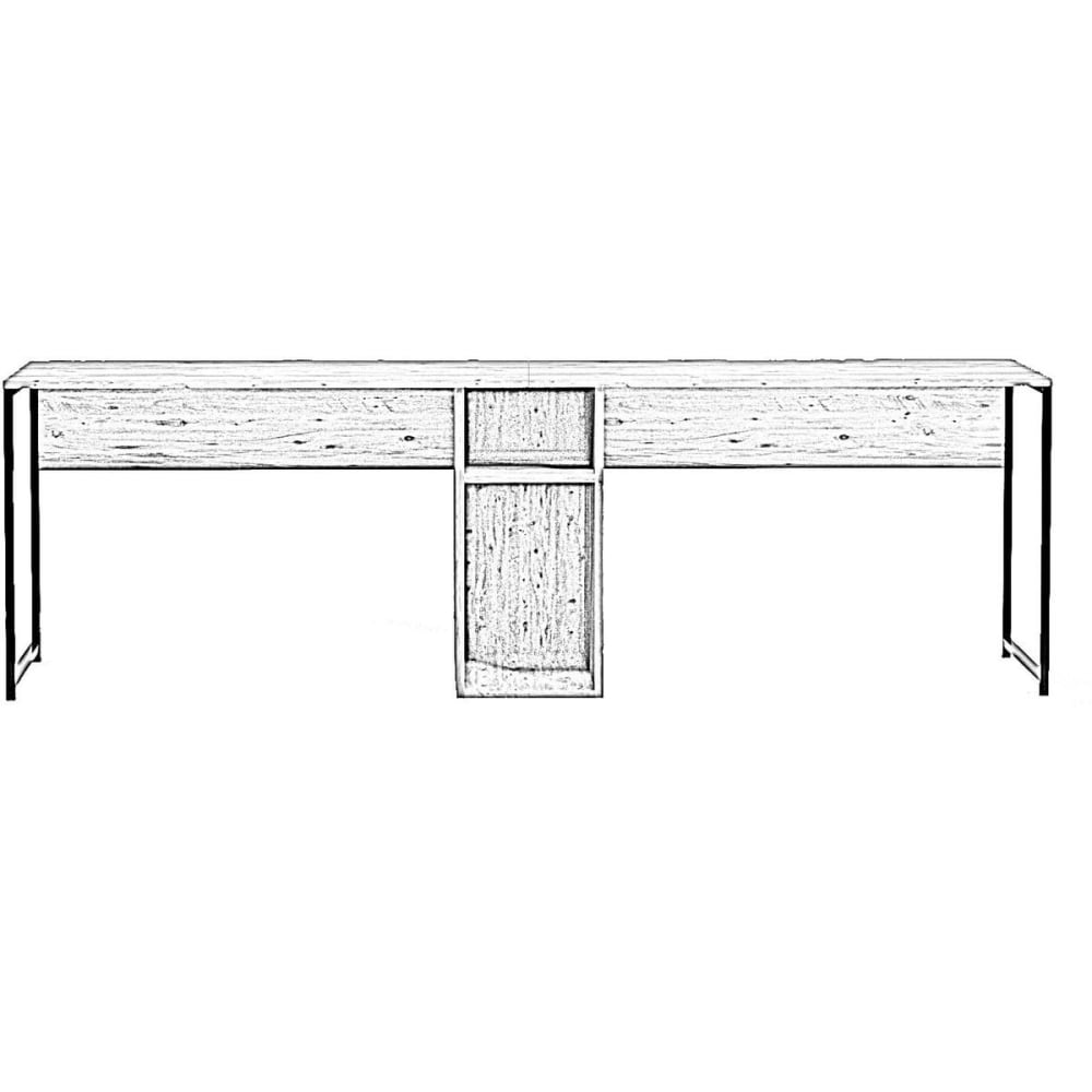 Bureau double avec rangement