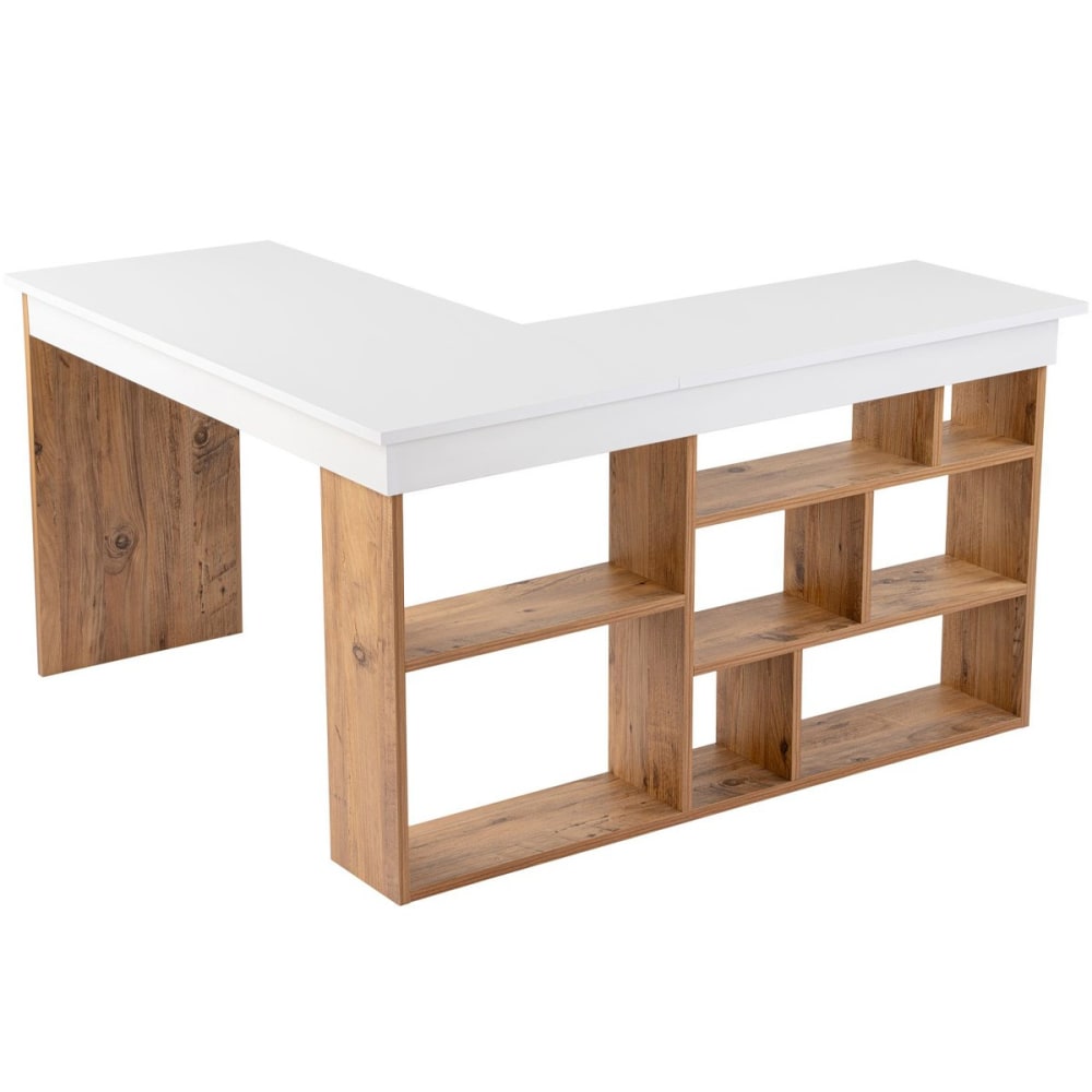 Bureau d'angle blanc,