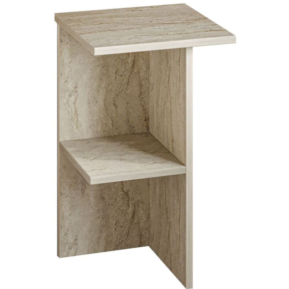 Table de chevet effet travertin 36 cm