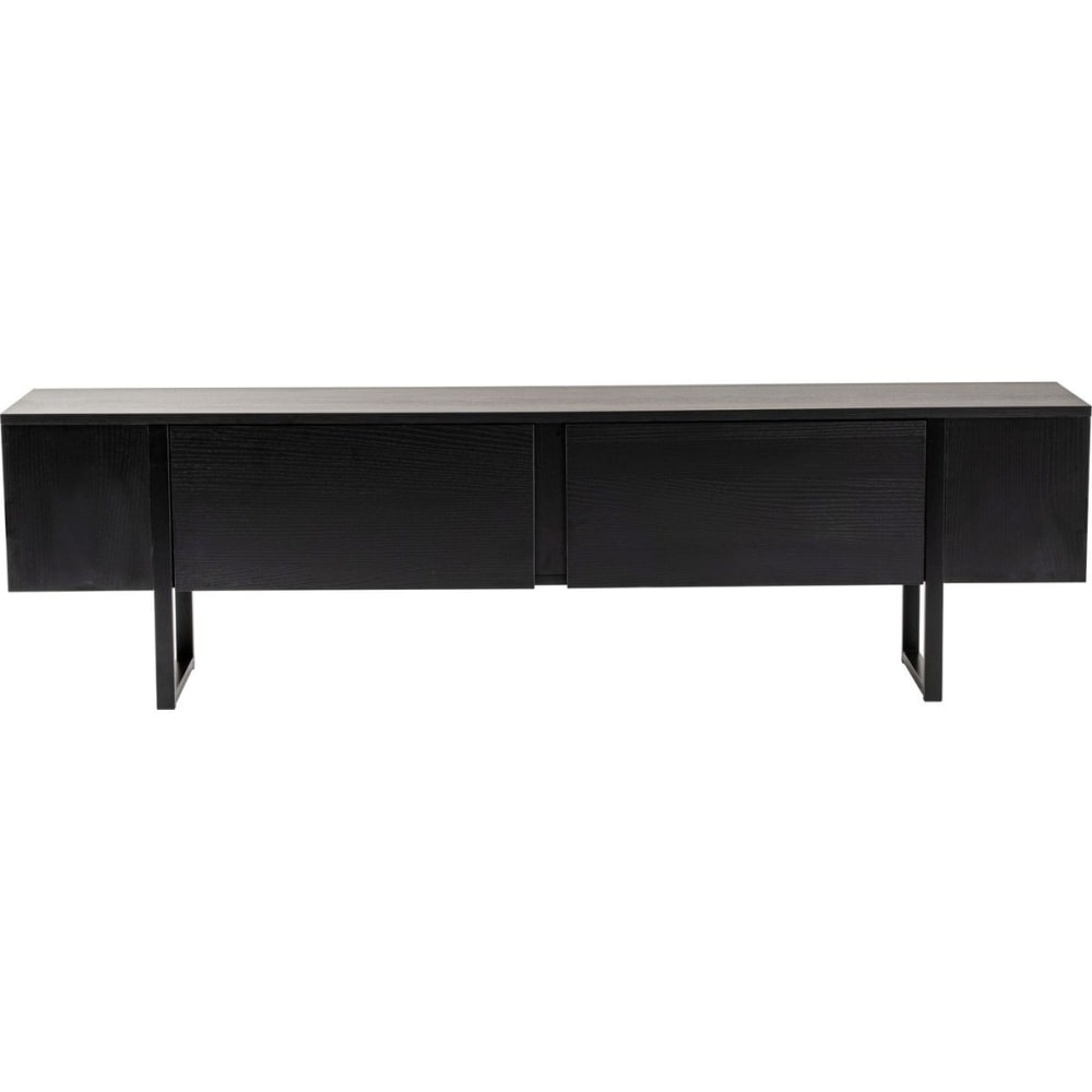 Meuble TV 2 portes noir 180 cm