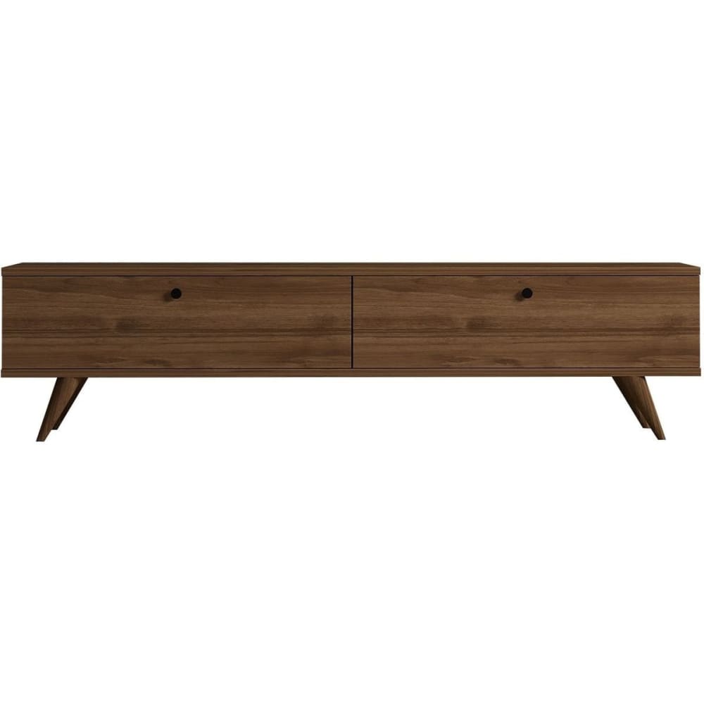 Meuble TV 2 portes effet Noyer 160 cm