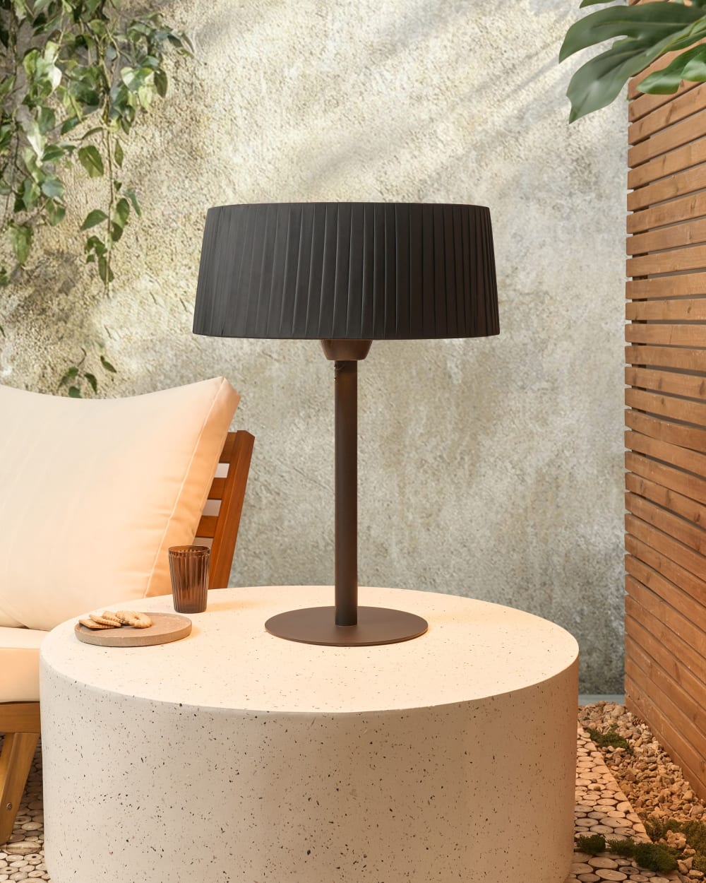 Chauffage de terrasse infrarouge autoportant 1500 w noir