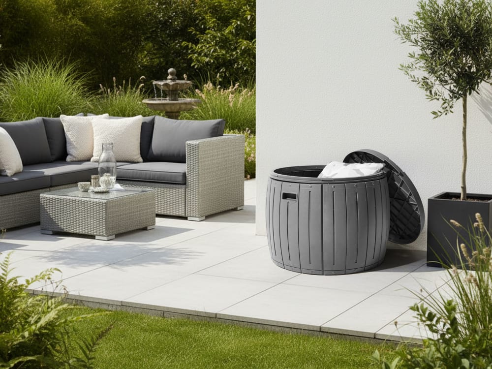 Coffre de rangement 56 cm 56 cm gris