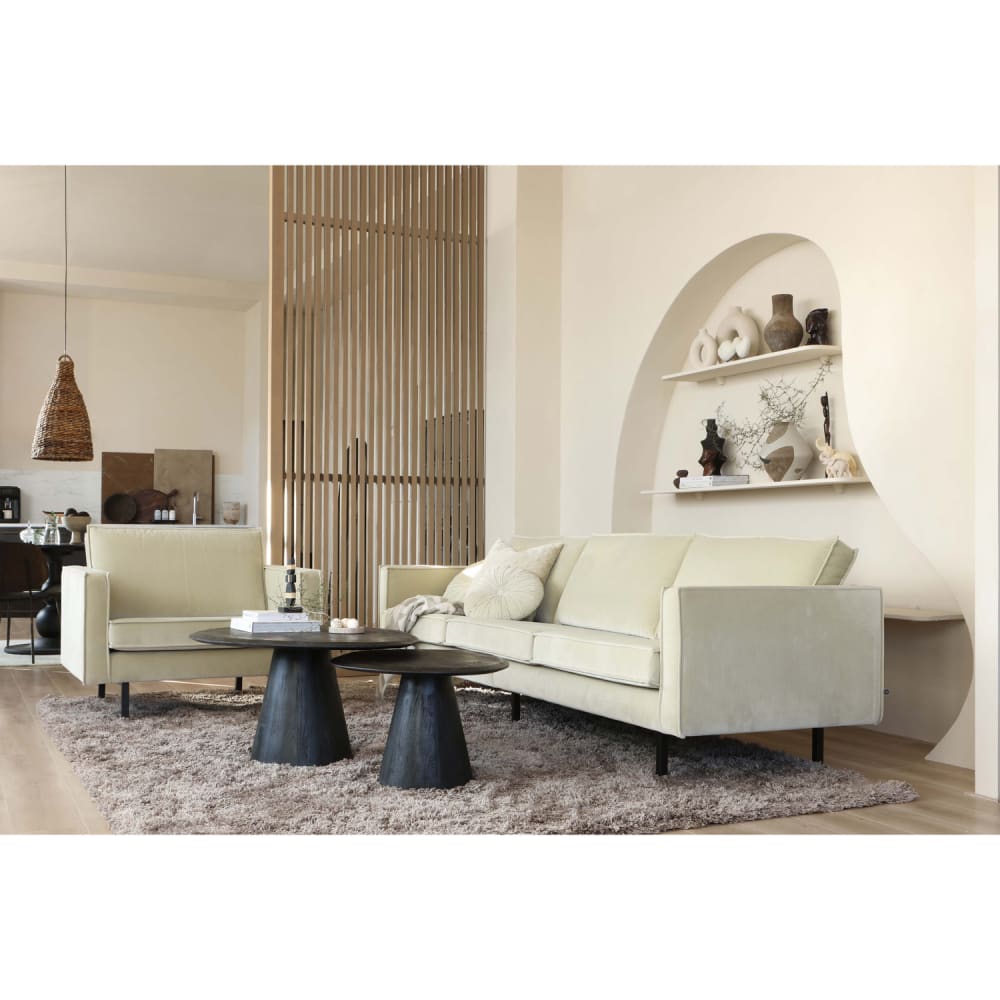 Couchtisch aus Mangoholz Ø70, Schwarz - Maisons Du Monde