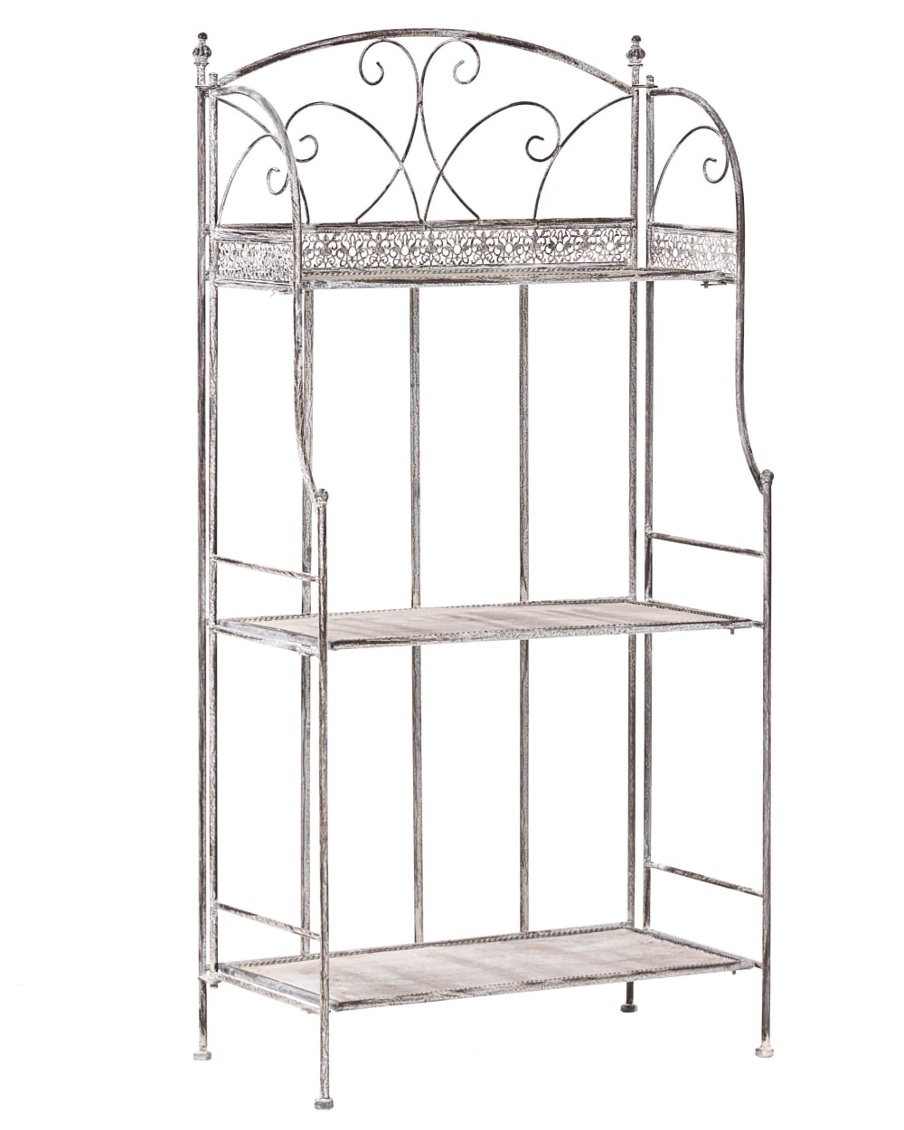 Support pour pot de fleurs d'extérieur métal 60 cm 30 cm gris — Beyit