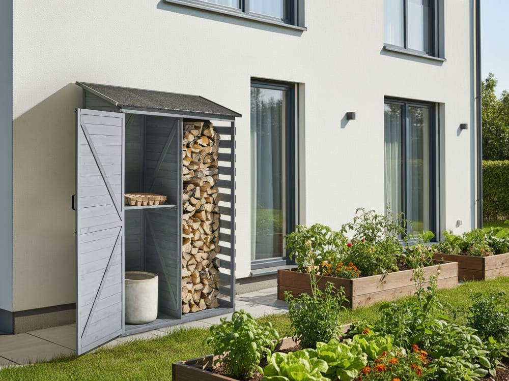 Remise à outils 130 cm 57 cm gris