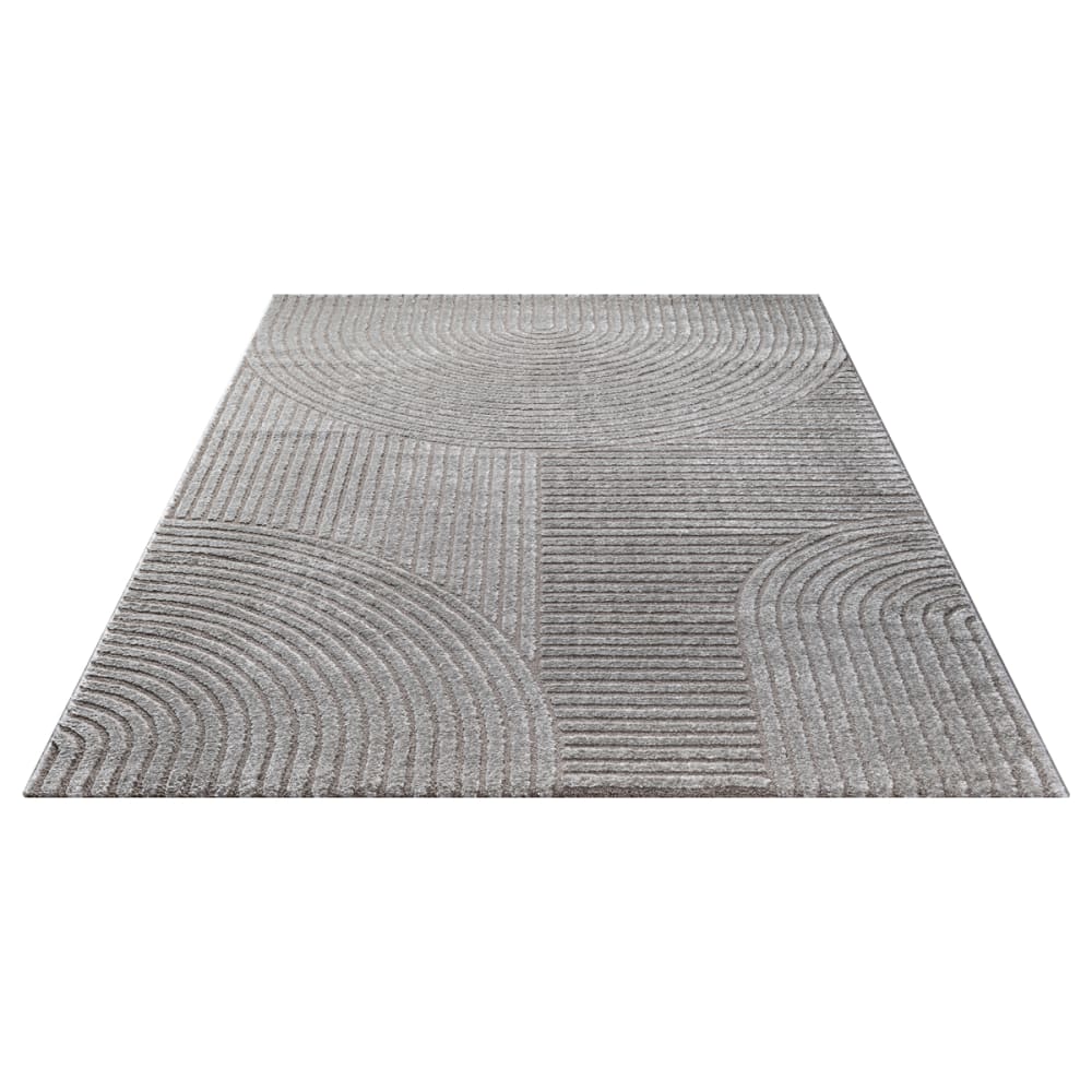 Tapis structure haute-basse moderne, gris, 200 x 290 cm — vue 4