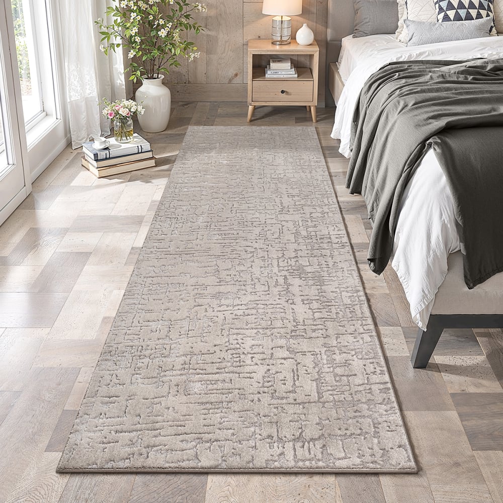 Tapis moderne et antidérapant, Beige, 80 x 300 cm — vue 3
