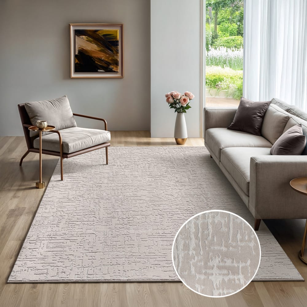 Tapis moderne et antidérapant, Beige, 140 x 200 cm — vue 3