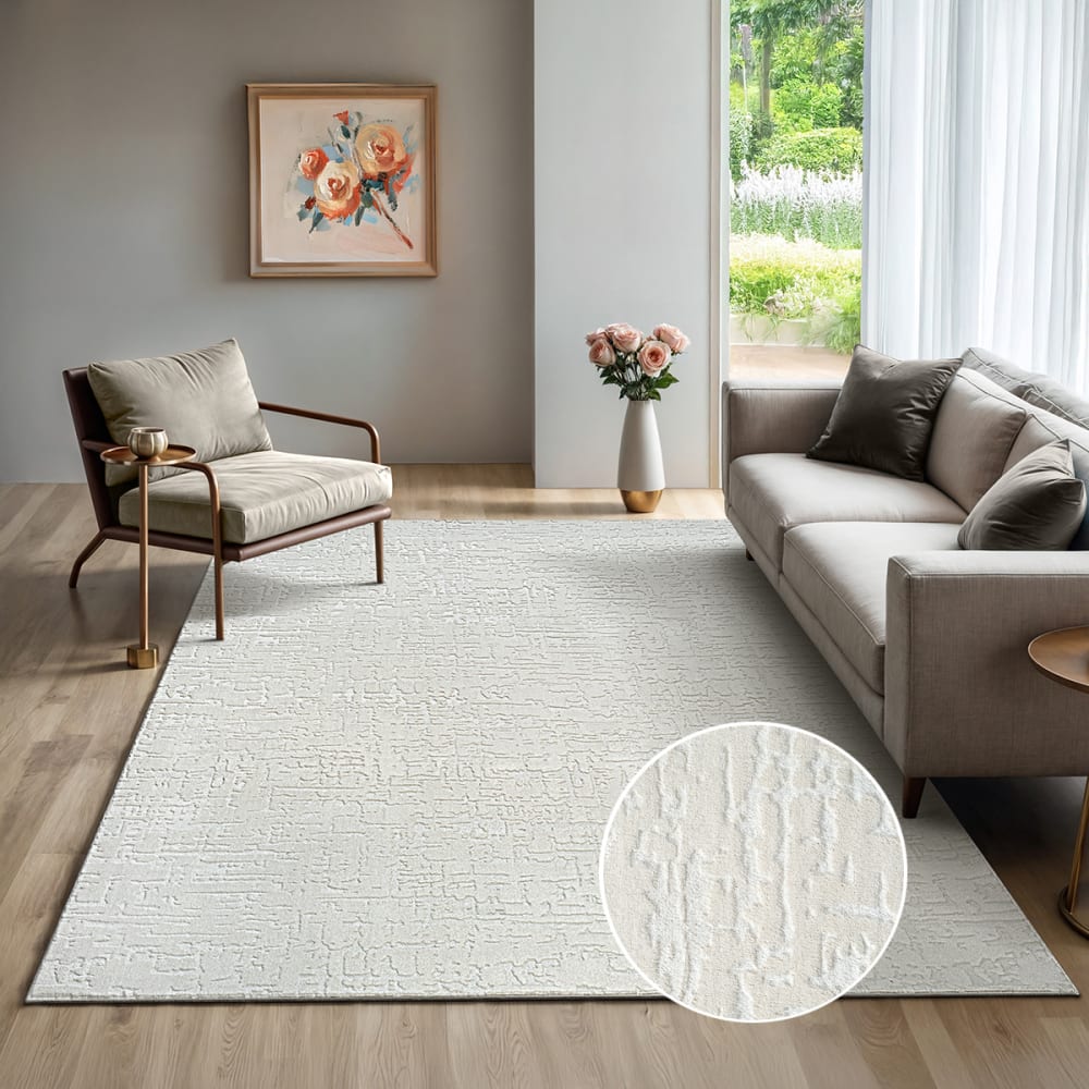 Tapis moderne et antidérapant, Crème, 120 x 160 cm — vue 3