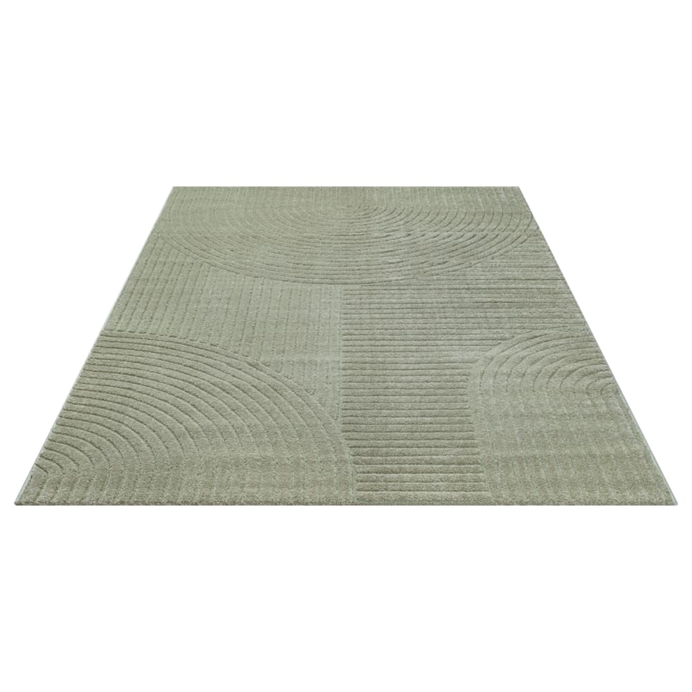 Tapis structure haute-basse moderne, vert, 160 x 230 cm — vue 4
