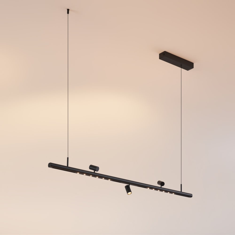 LED-Schienensystem aus Aluminium 125 cm, Schwarz - Maisons Du