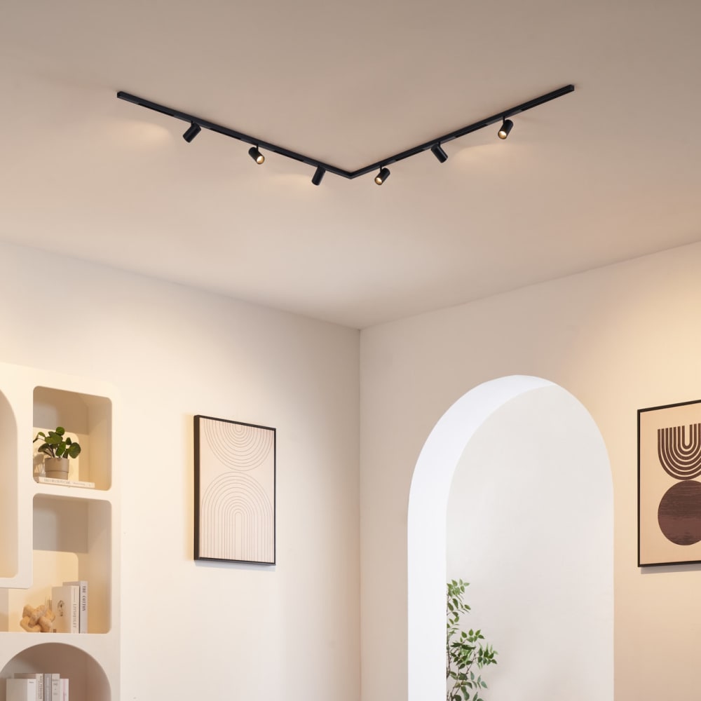 LED-Schienensystem aus Aluminium 100 cm, Schwarz - Maisons Du