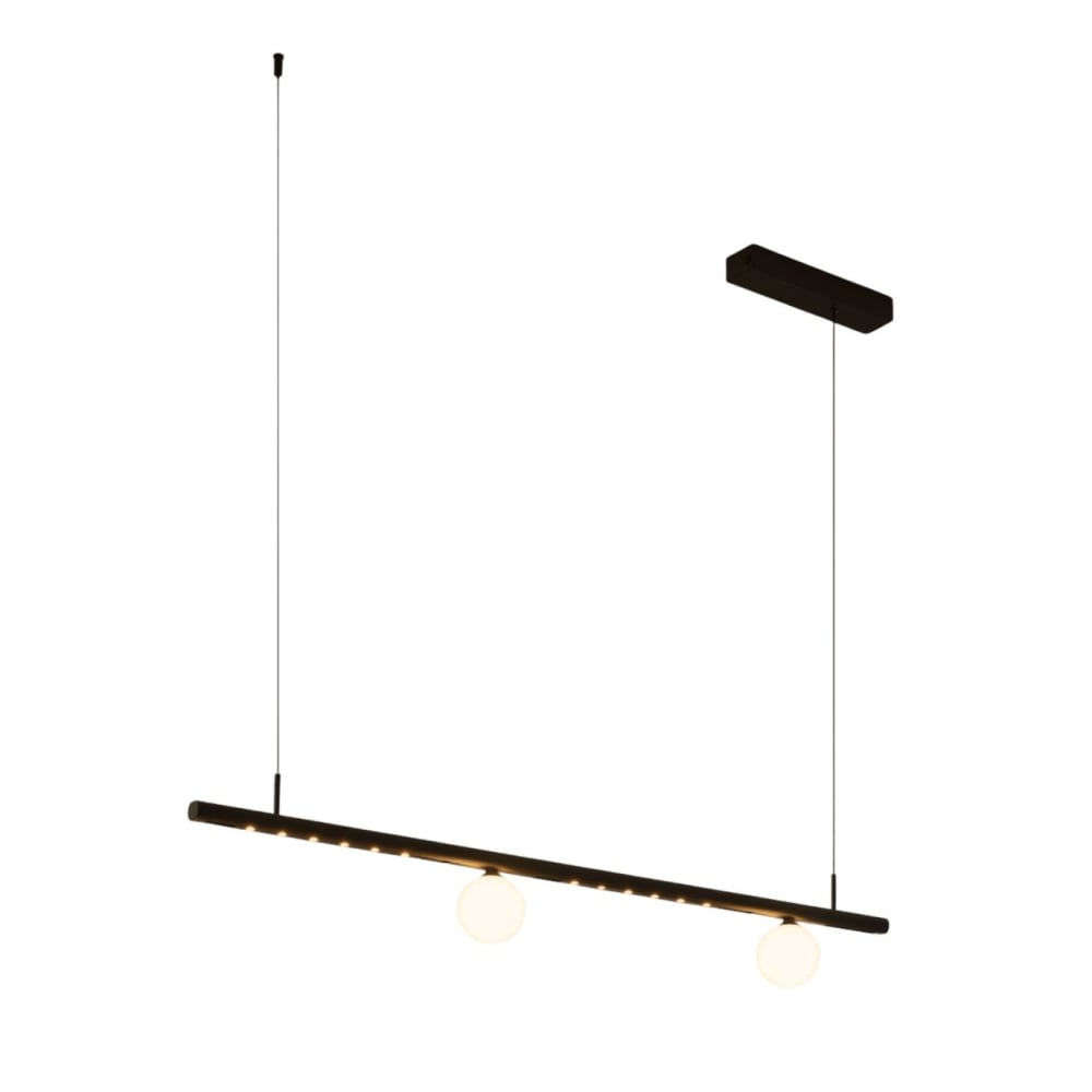 Luminaire en verre Noir et blanc 125 cm