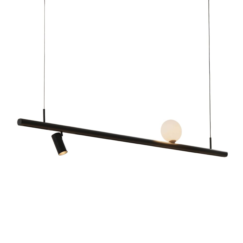 Luminaire en verre Noir et blanc 125 cm