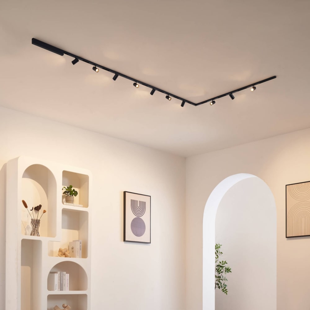 LED-Schienensystem aus Aluminium 200 cm, Schwarz - Maisons Du