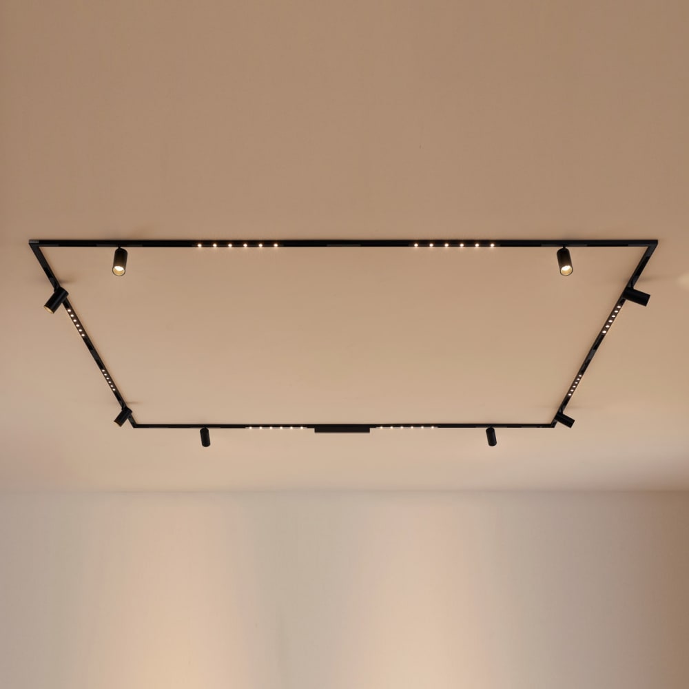 LED-Schienensystem aus Aluminium 200 cm, Schwarz - Maisons Du