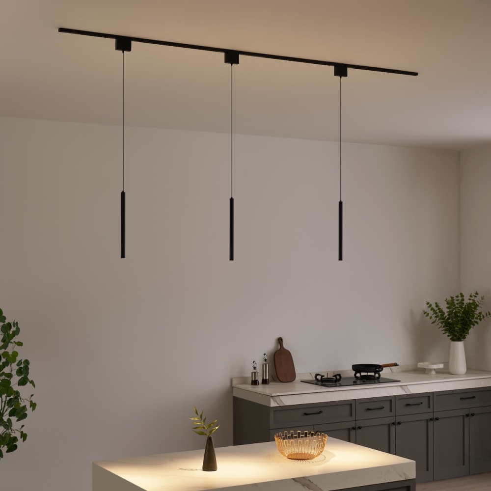 LED-Schienensystem aus Aluminium 200 cm, Schwarz - Maisons Du