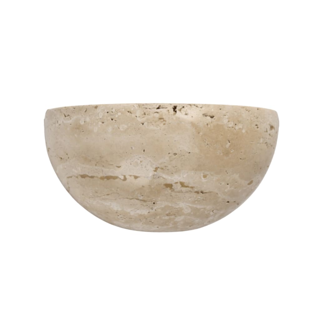 Applique en travertin beige 15 cm