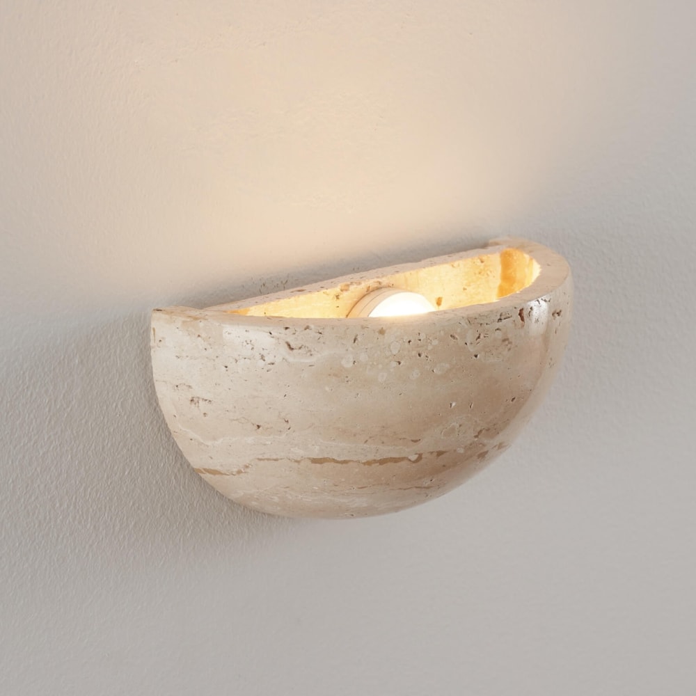Applique en travertin beige 15 cm — vue 3