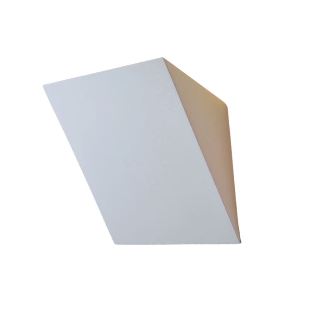 Applique en plâtre et métal Blanc 25 cm