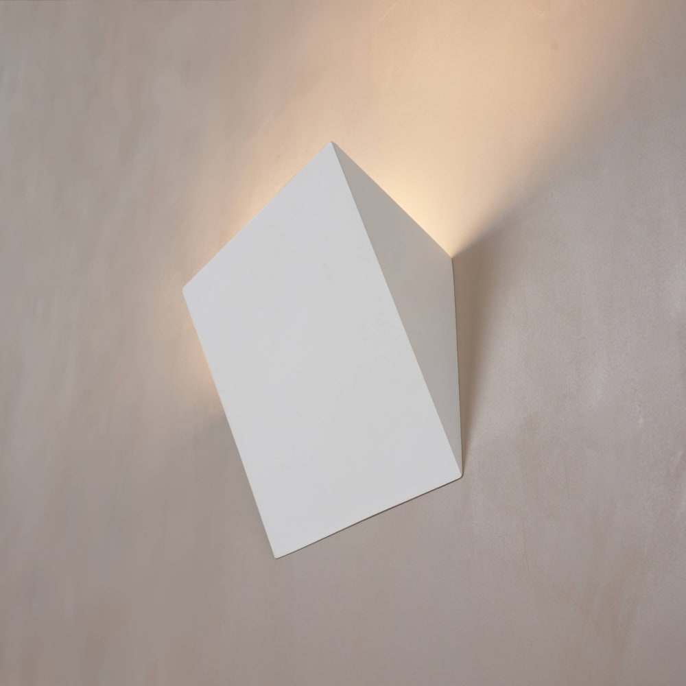 Wandleuchte aus Gips une Metall 25 cm, Weiß - Maisons Du Monde