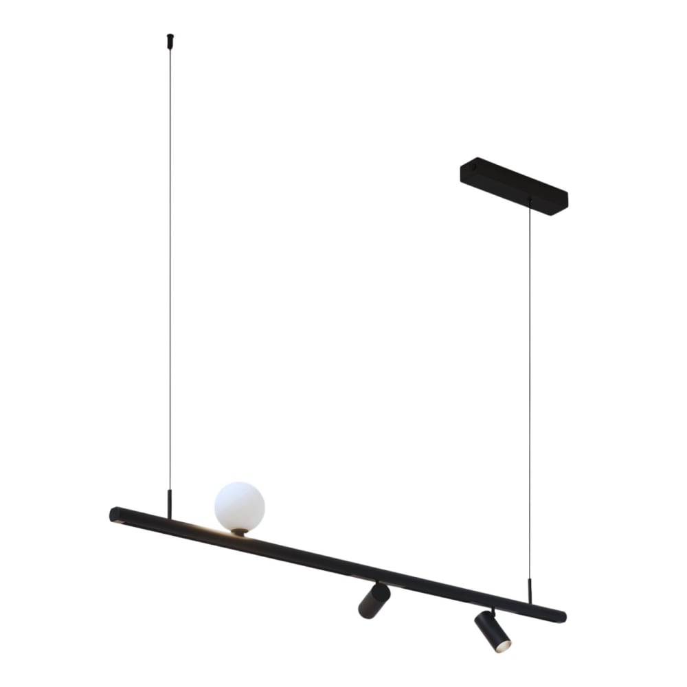 Luminaire en verre Noir et blanc 125 cm