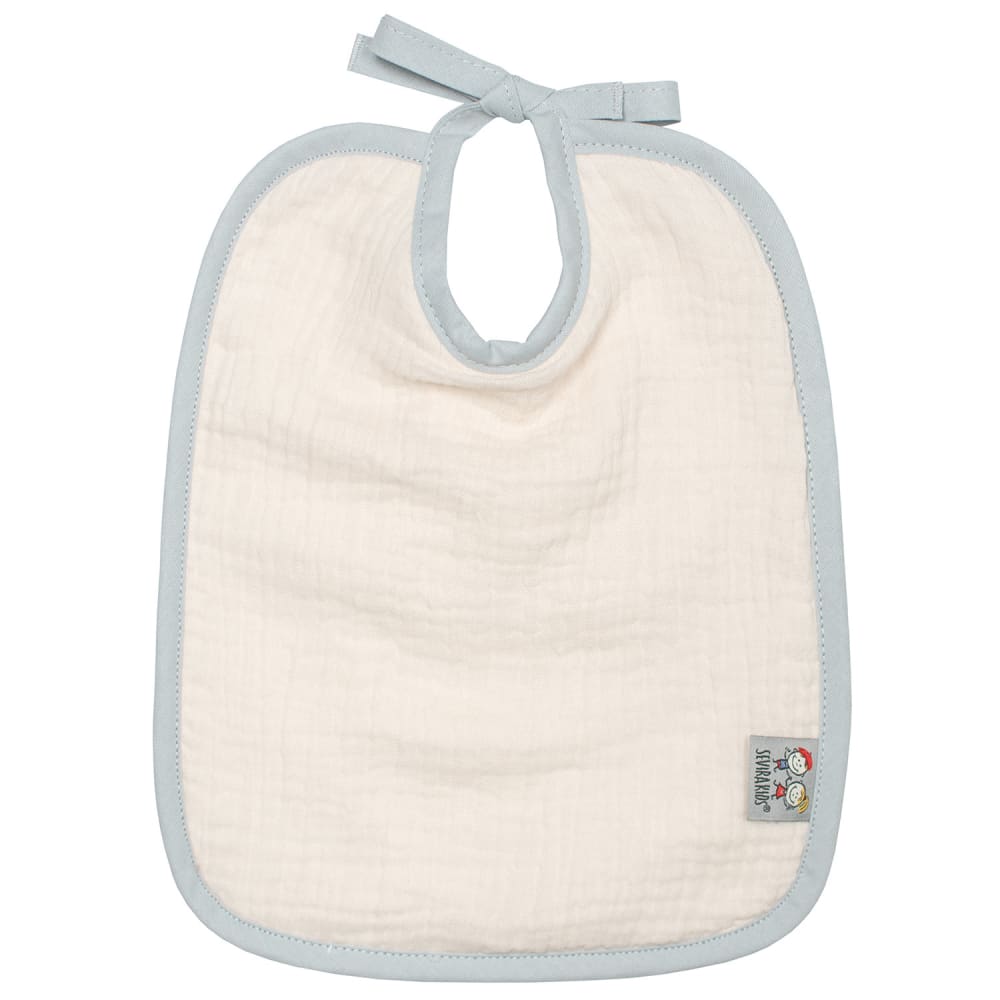 Bavoir à nouer en gaze de coton beige dès la naissance