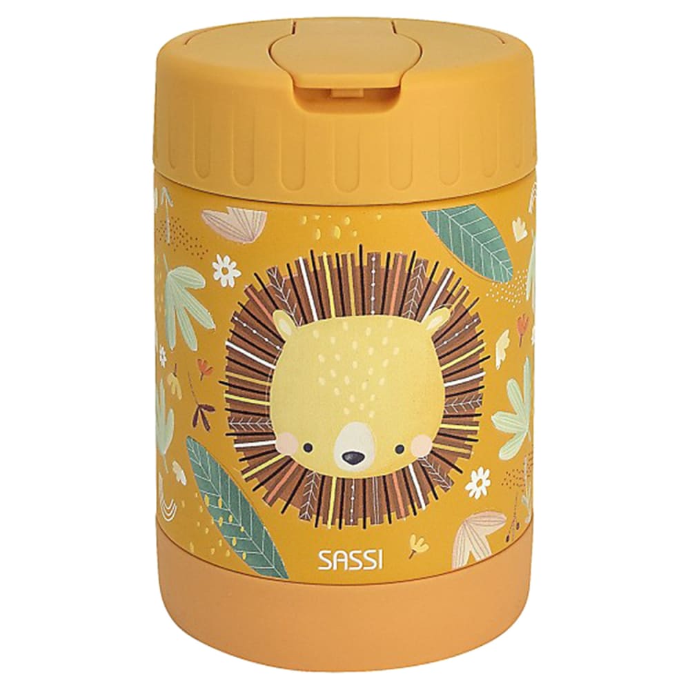 Sassi Junior Edelstahl baby essen thermos tiere orange Kinder
