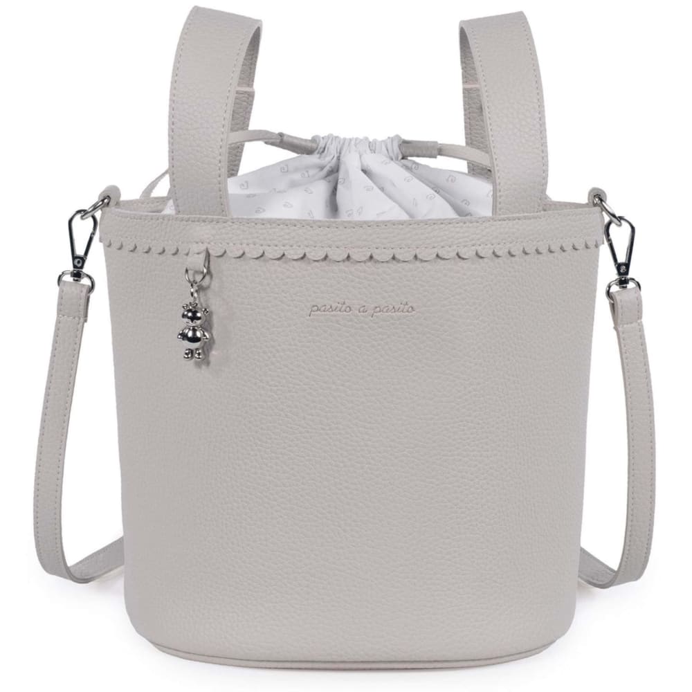 Sac à langer sac poussette gris 34x30 cm