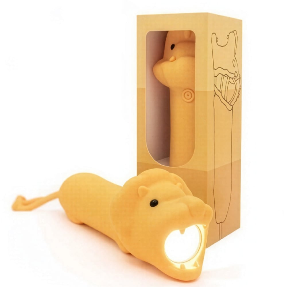 Little L Taschenlampe tiere aus silikon für kinder ORANGE SILIKON-ORGANOSILOXAN Kinder