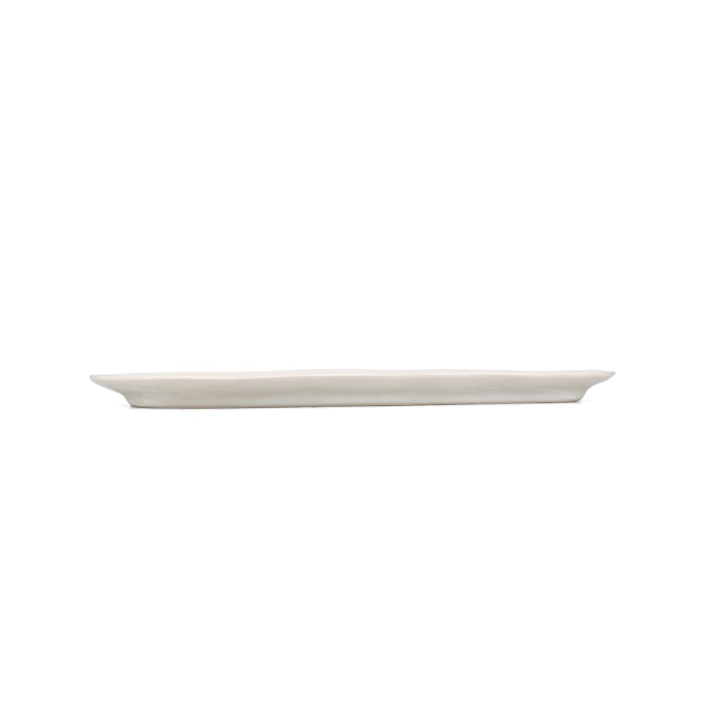 Lot de 2 plats de service beige en grès 36,5x18cm - Maisons du Monde