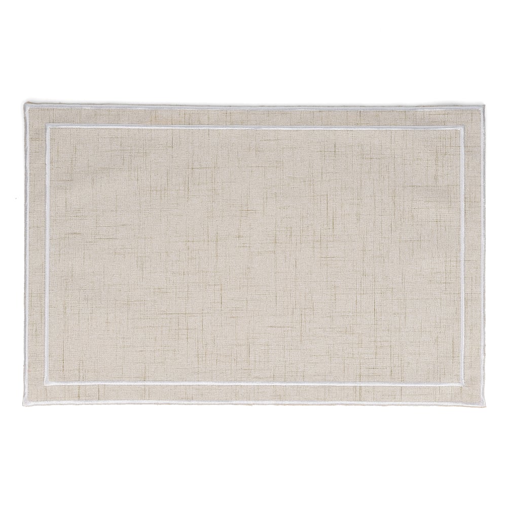 Lot de 4 sets de table beige en tissus 44x29cm