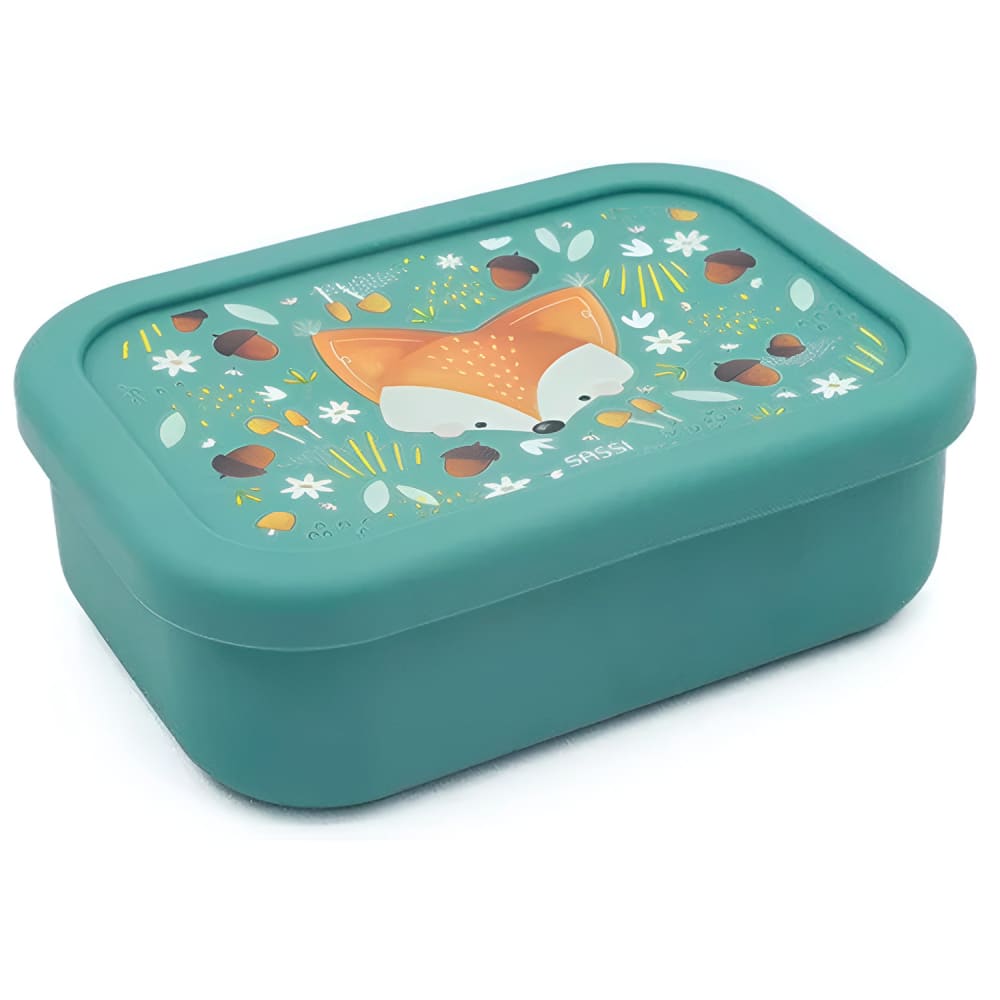 Sassi Junior Silikon lunchbox für kinder style modern GRÜN SILIKON-ORGANOSILOXAN Kinder