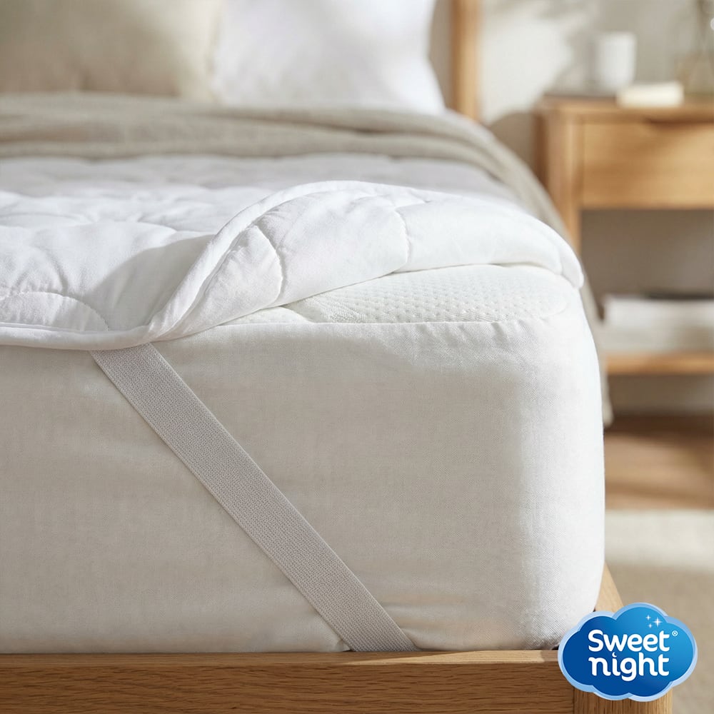 Surmatelas – Imperméable Anti-Acarien – Mousse – Blanc – 160x200 cm