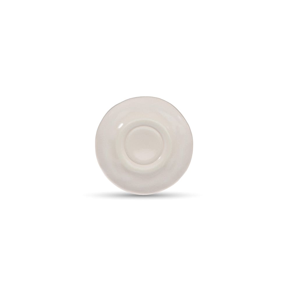 Lot de 4 soucoupes beige en grès 14,5cm