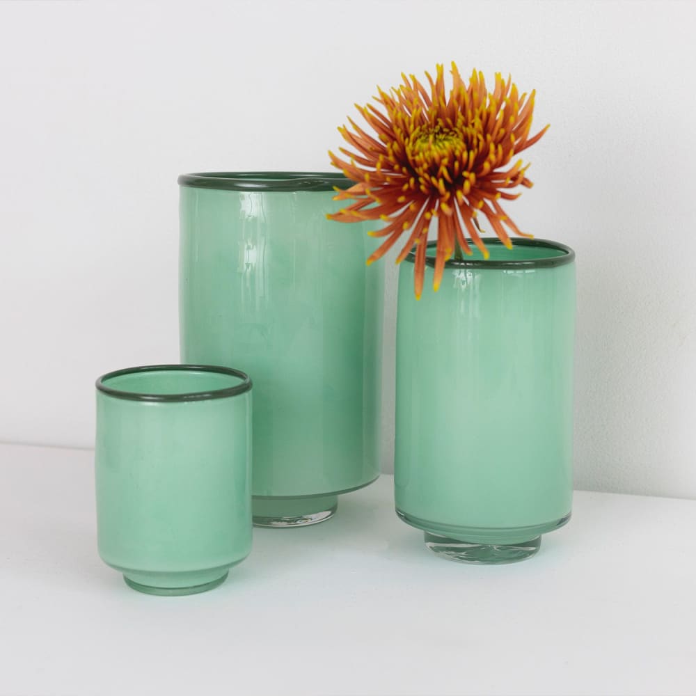 Vase multicolore en verre 12xh21,5cm
