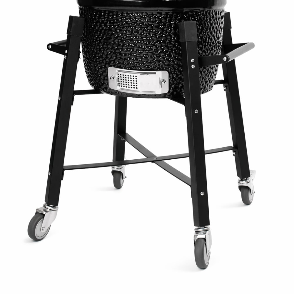 Chariot à roulettes pour barbecue kamado en métal