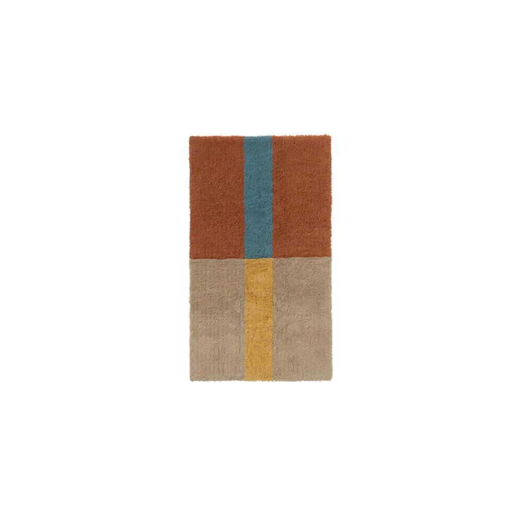 Lorena Canals Chroma Stripes - Wollteppich Chroma Cinnamon 80 x 140 cm Mehrfarbig Wolle