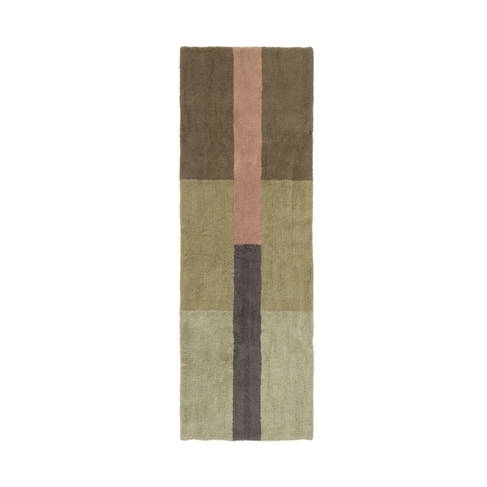 Chroma Stripes - Tapis en laine Chroma Dusty Pink 80 x 230 cm