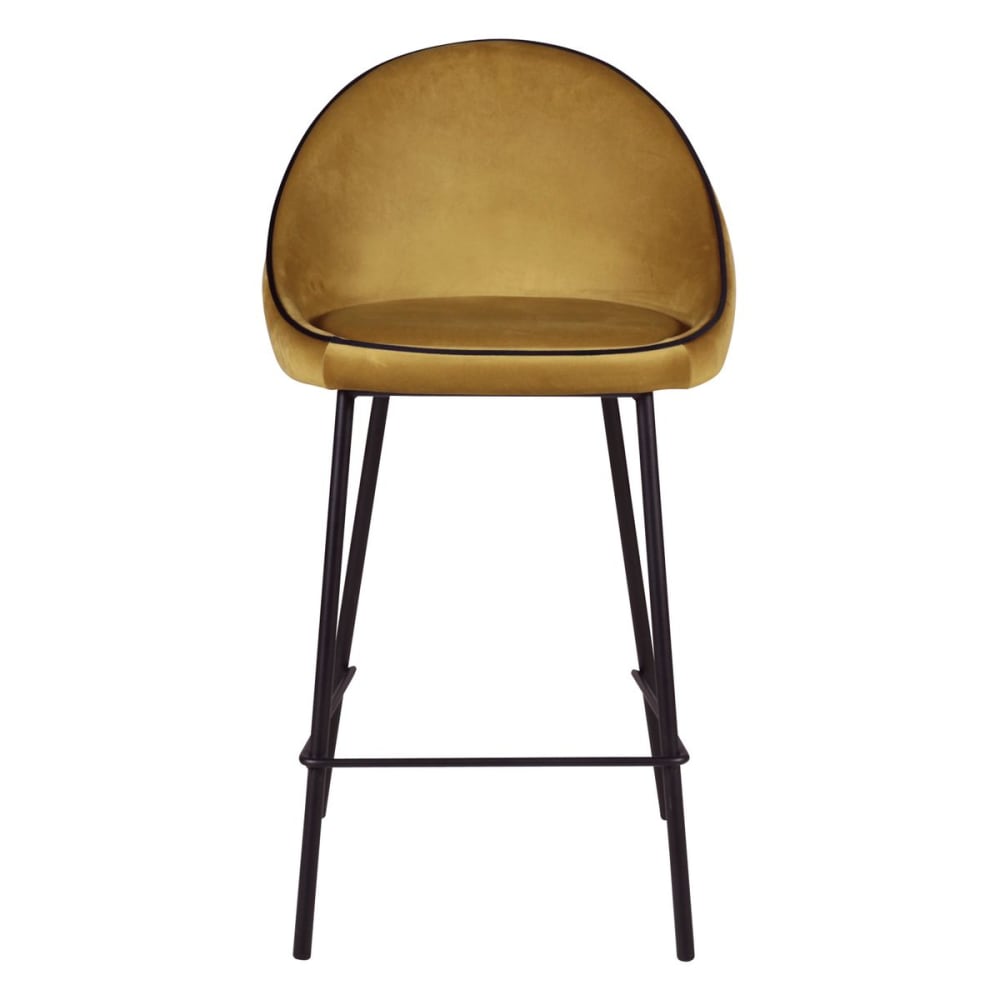 Chaise snack velours - ocre