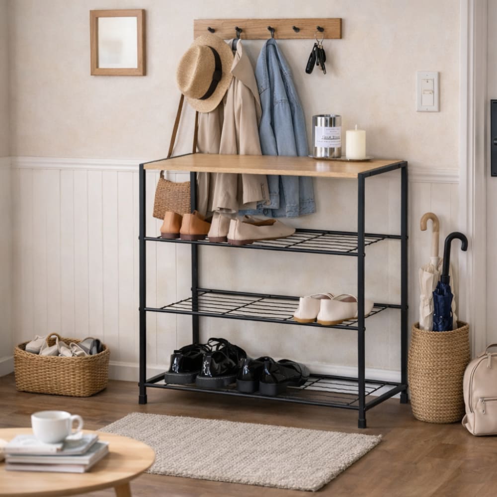 Concept Usine Schuhschrank 63 x 30 cm aus Eiche style modern Braun Spanplatte