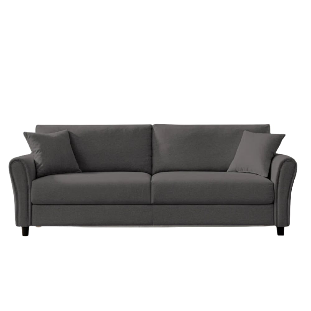 Canapé 4 places en tissu gris foncé