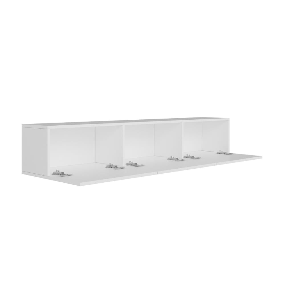 Meuble tv suspendu avec placards 150cm blanc Meuble tv suspendu avec placards 150cm blanc