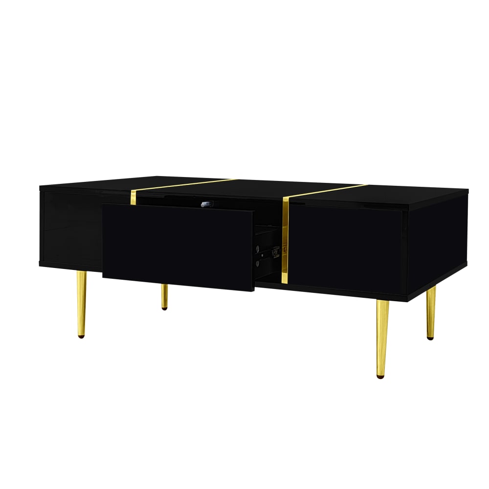 Table basse noire avec - tiroirs