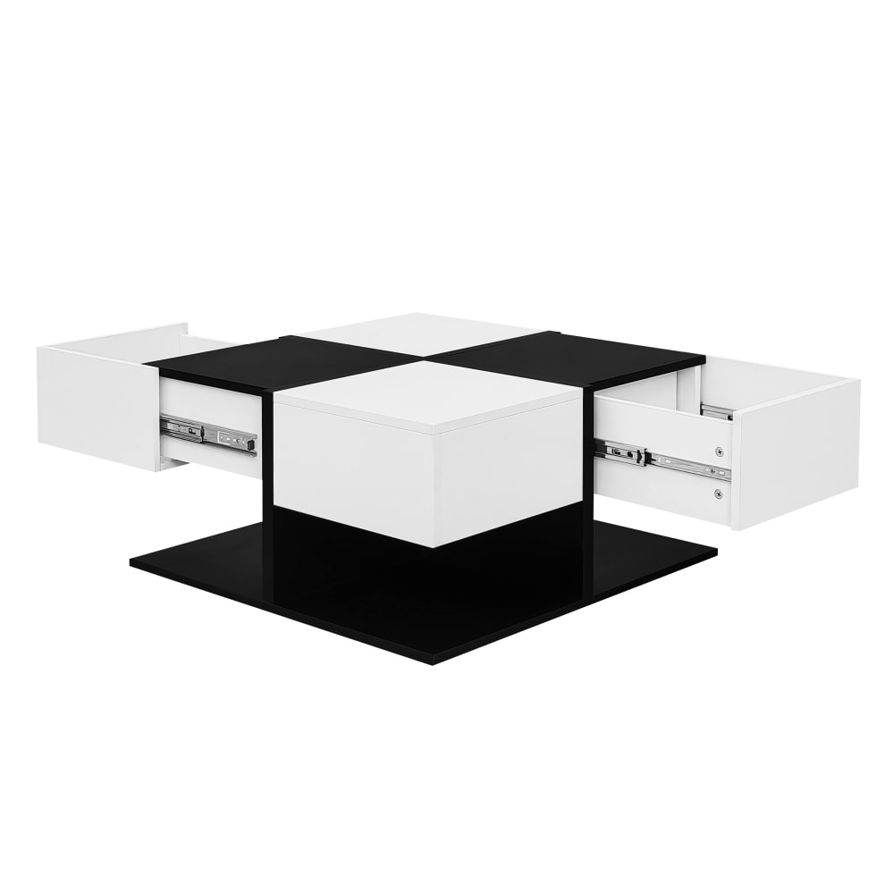 Table basse noire et
