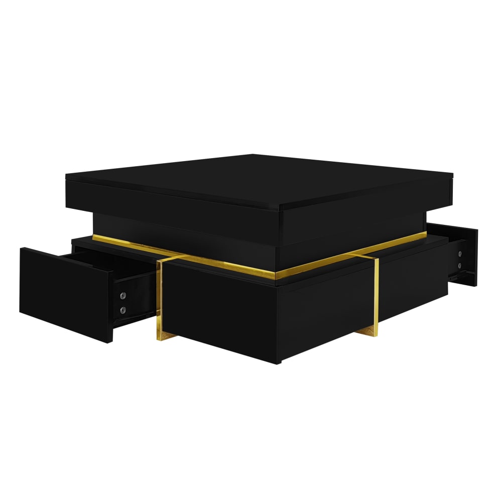 Table basse noire avec
