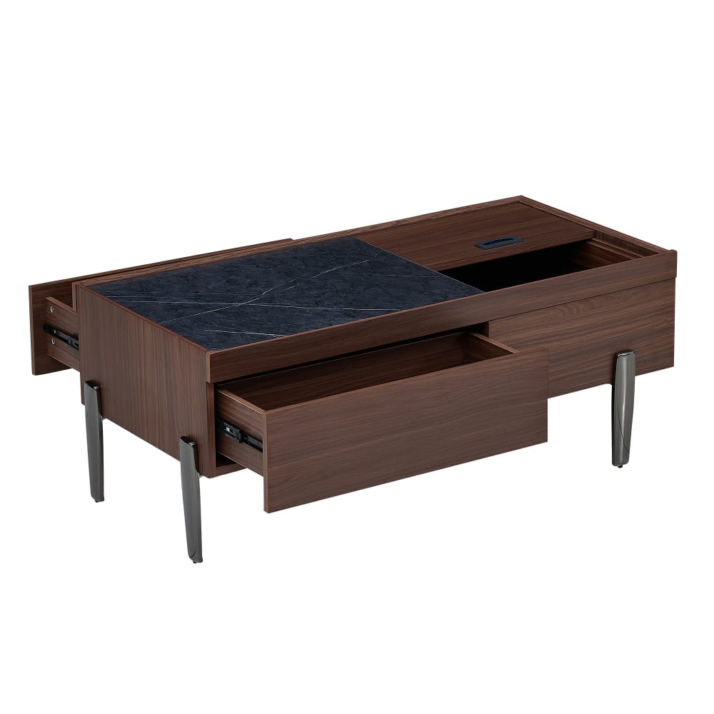 Table basse marron avec