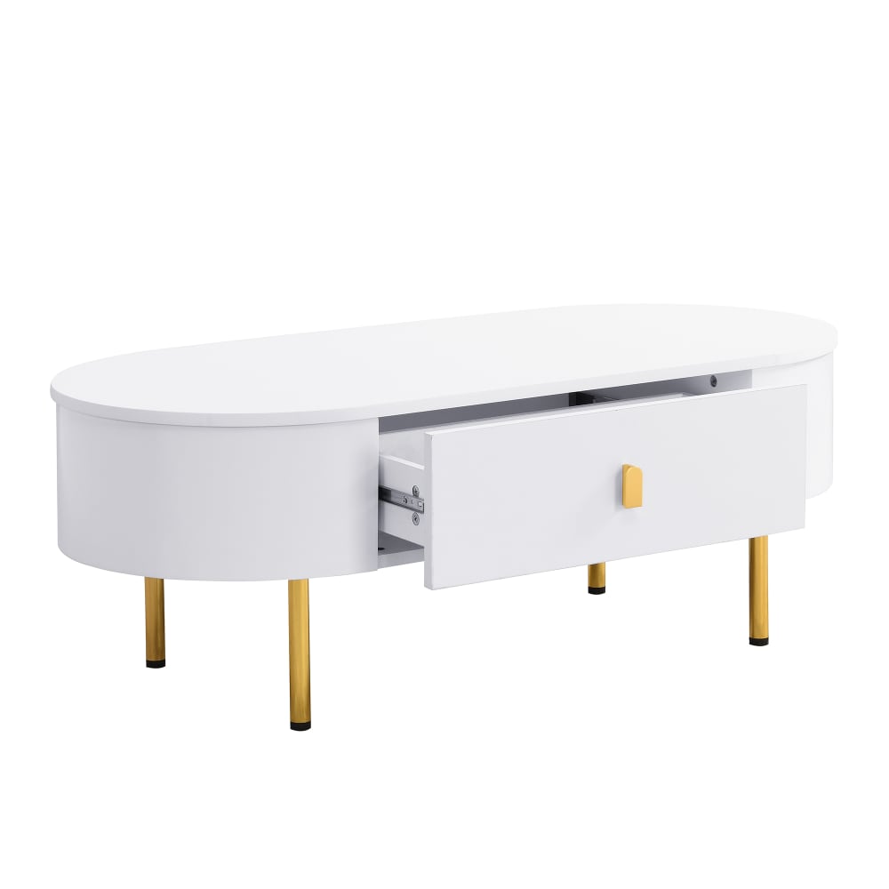 Table basse blanche avec