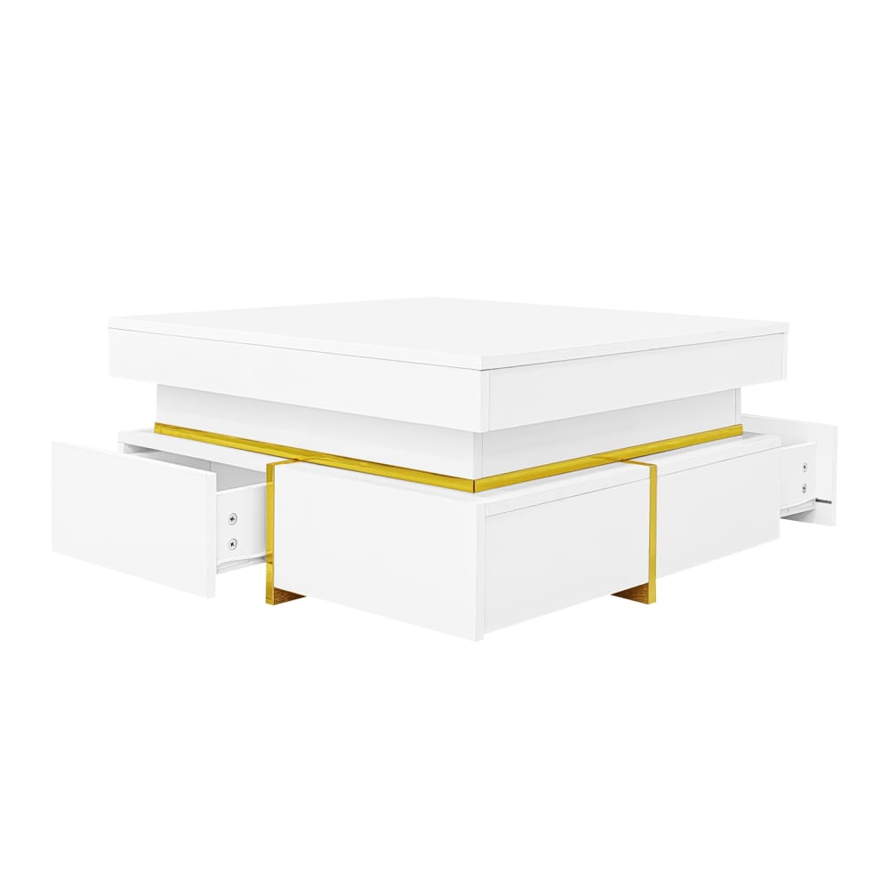 table basse blanche avec